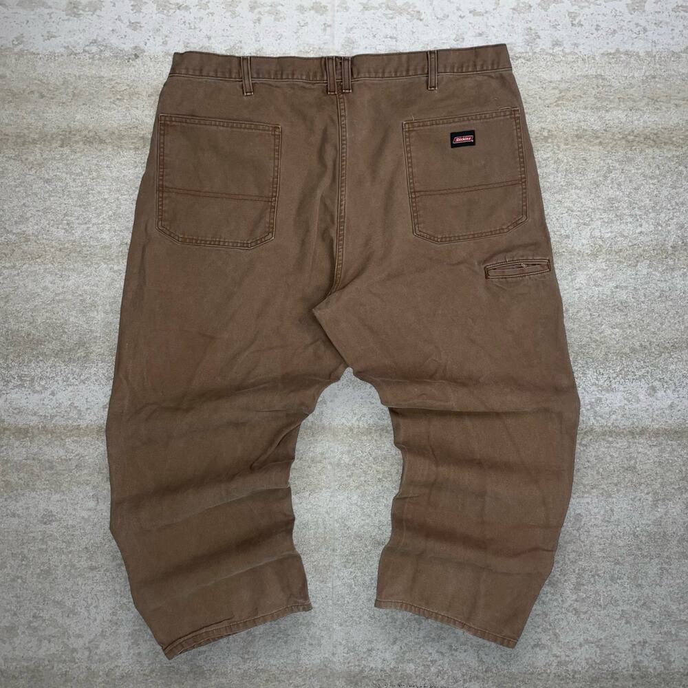 Vintage 90s Dickies Carpenter Pants 42x30 Baggy Chocolate Brown Canvas Dungarees